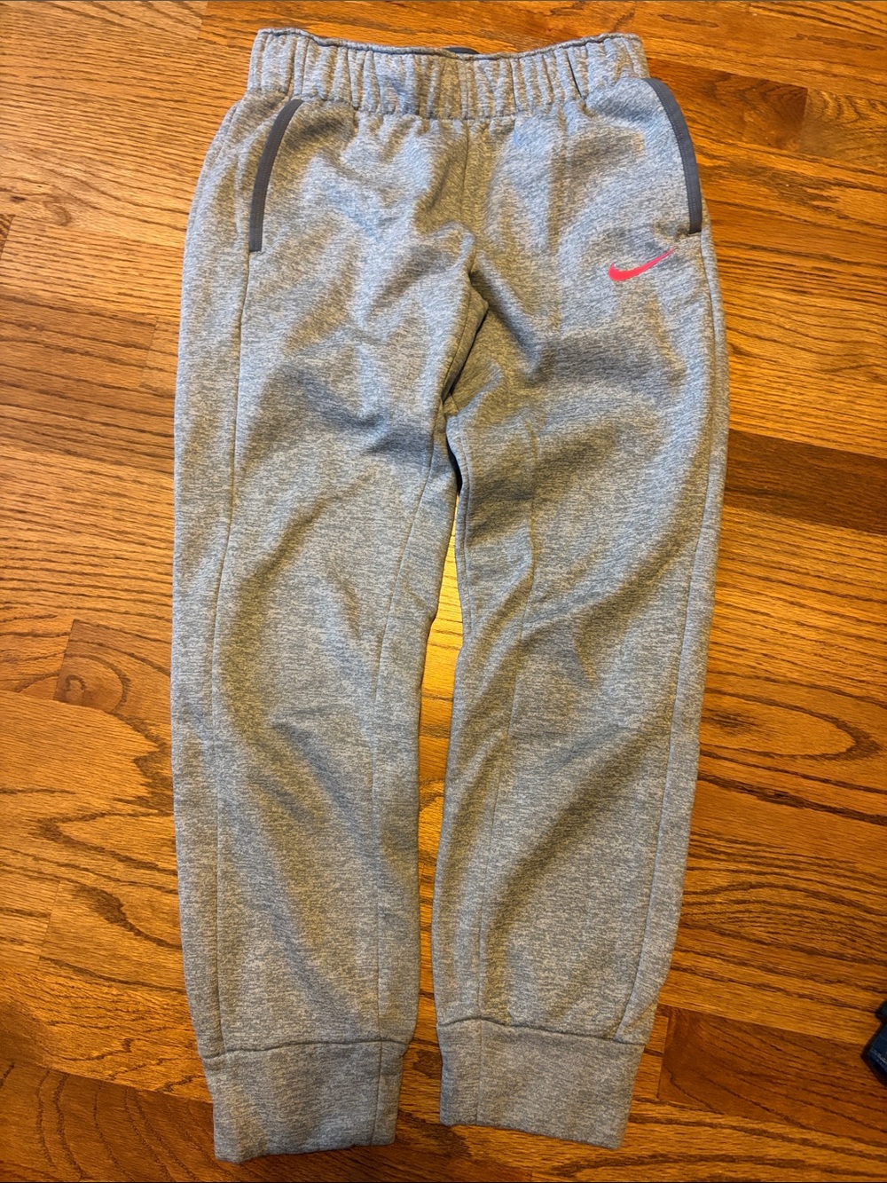 Nike girls Gray Joggers with Pink Swoosh